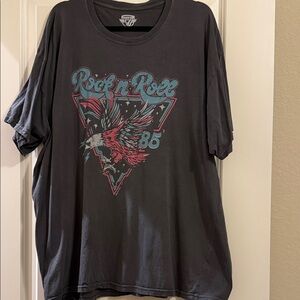 Vintage Rock n Roll Graphic Tee - Charcoal